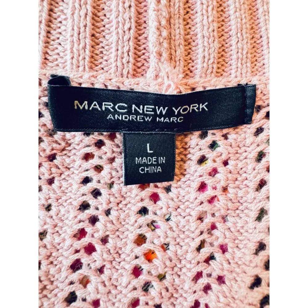 Marc New York Andrew Marc Large Pink/Mauve Knit Sweater - Picture 2 of 9